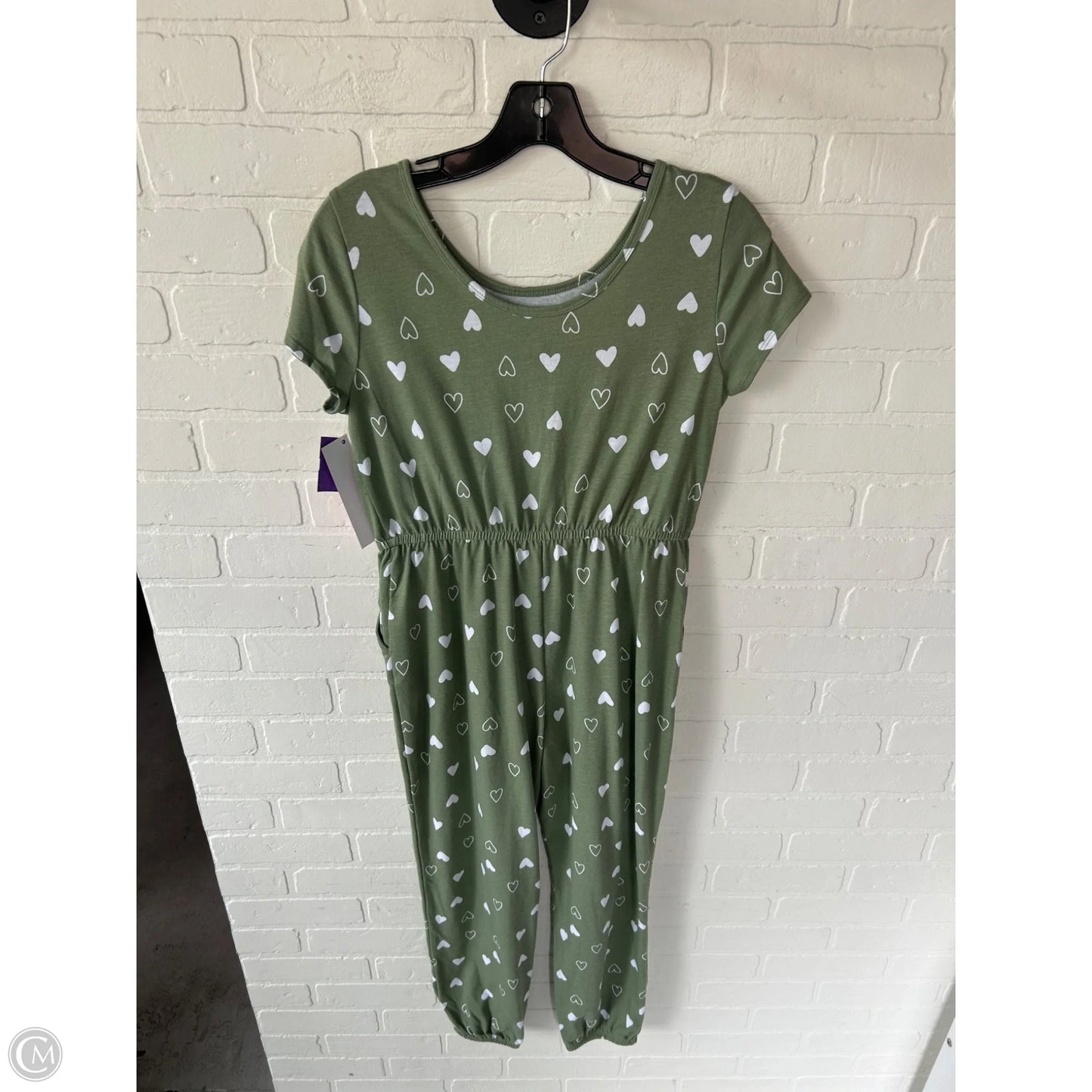 Jumpsuit By Clothes Mentor In Green & White, Size: Xl