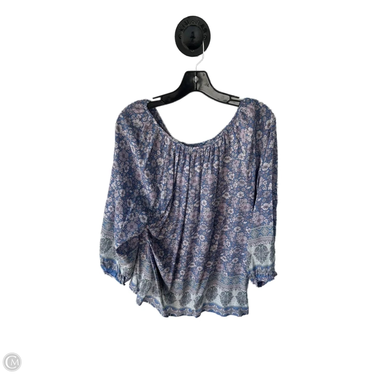 Top Long Sleeve By Cynthia Rowley In Blue & Purple, Size: 1x