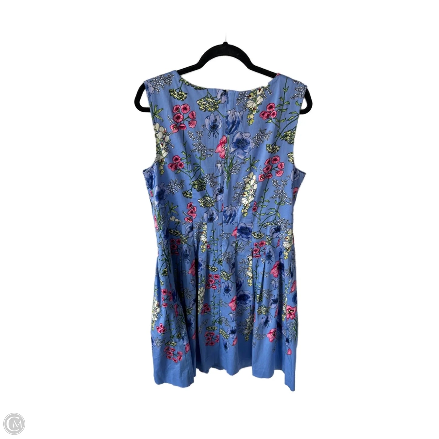 Dress Party Short By Talbots In Blue & Pink, Size: L