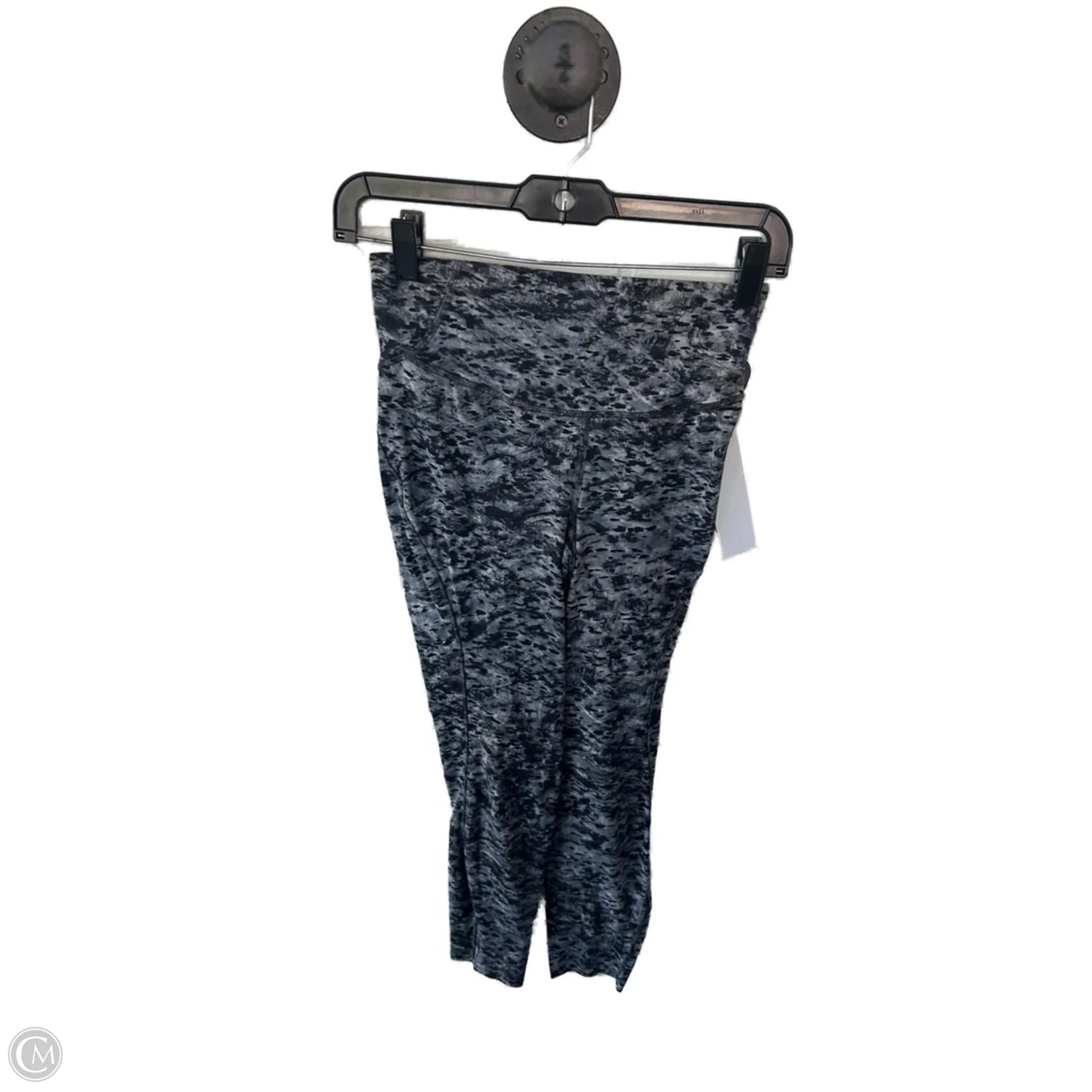 Athletic Capris By Lululemon In Black & Gold, Size: 4
