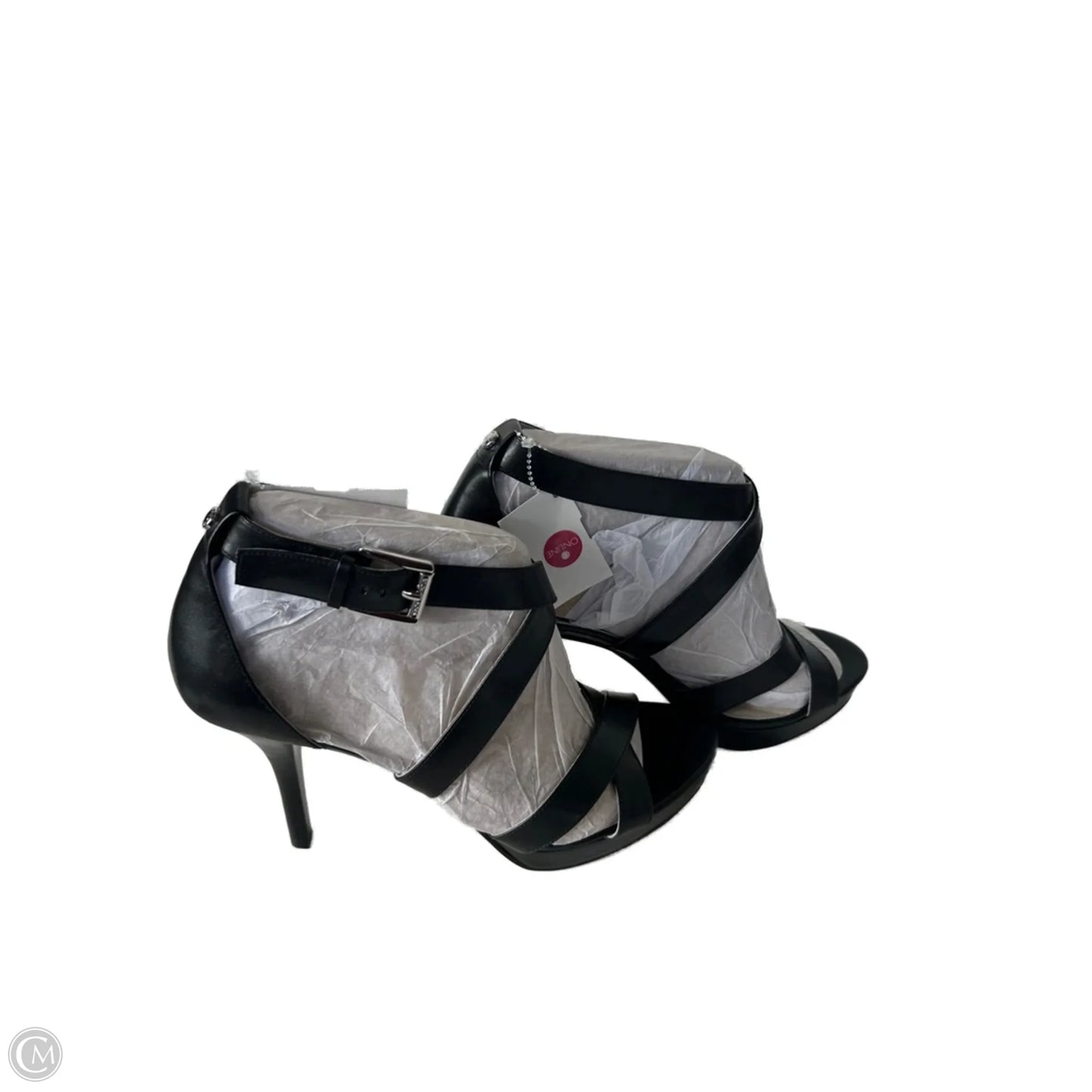 Sandals Heels Stiletto By Michael By Michael Kors In Black & Blue, Size: 11