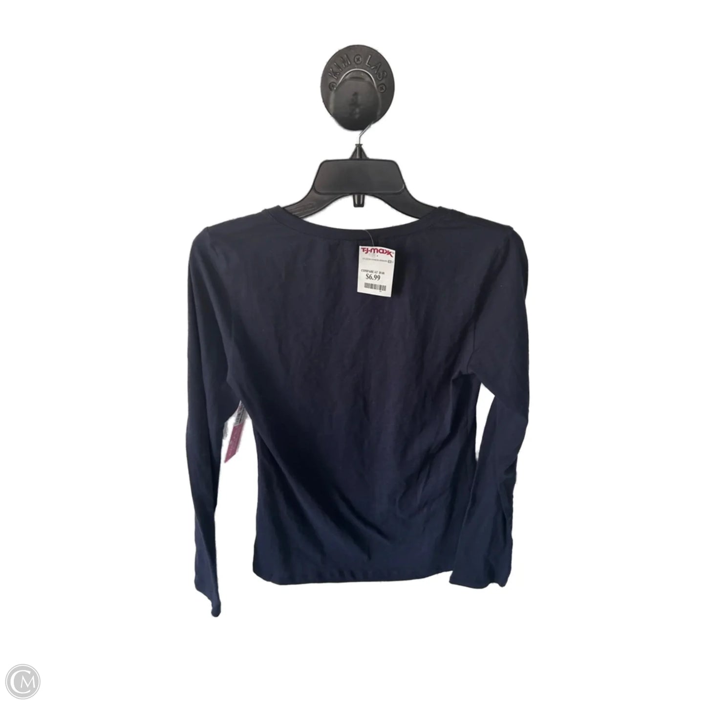 Top Long Sleeve Basic By Clothes Mentor In Navy, Size: L