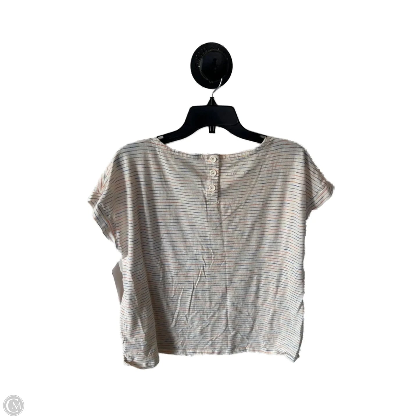 Top Short Sleeve By Talbots In Cream, Size: Xl