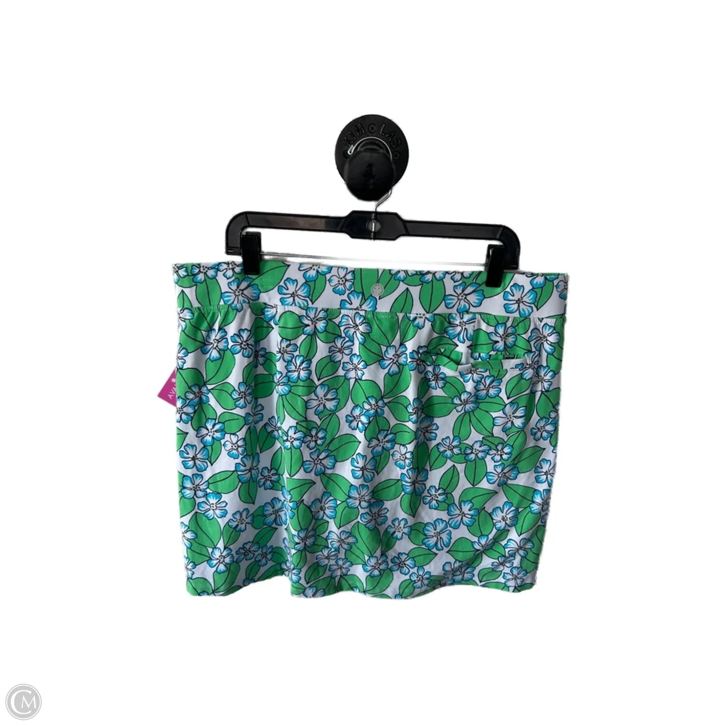 Skort By Talbots In Green & White, Size: 16