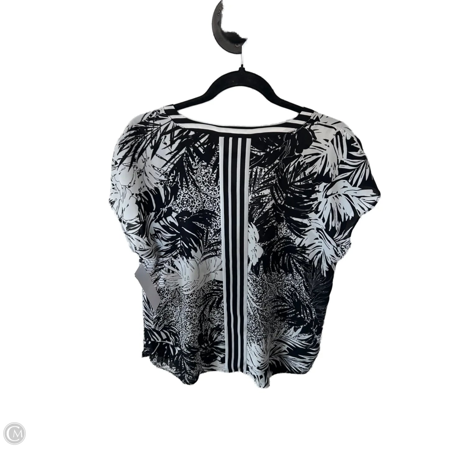 Top Sleeveless By Talbots In Black & White, Size: M