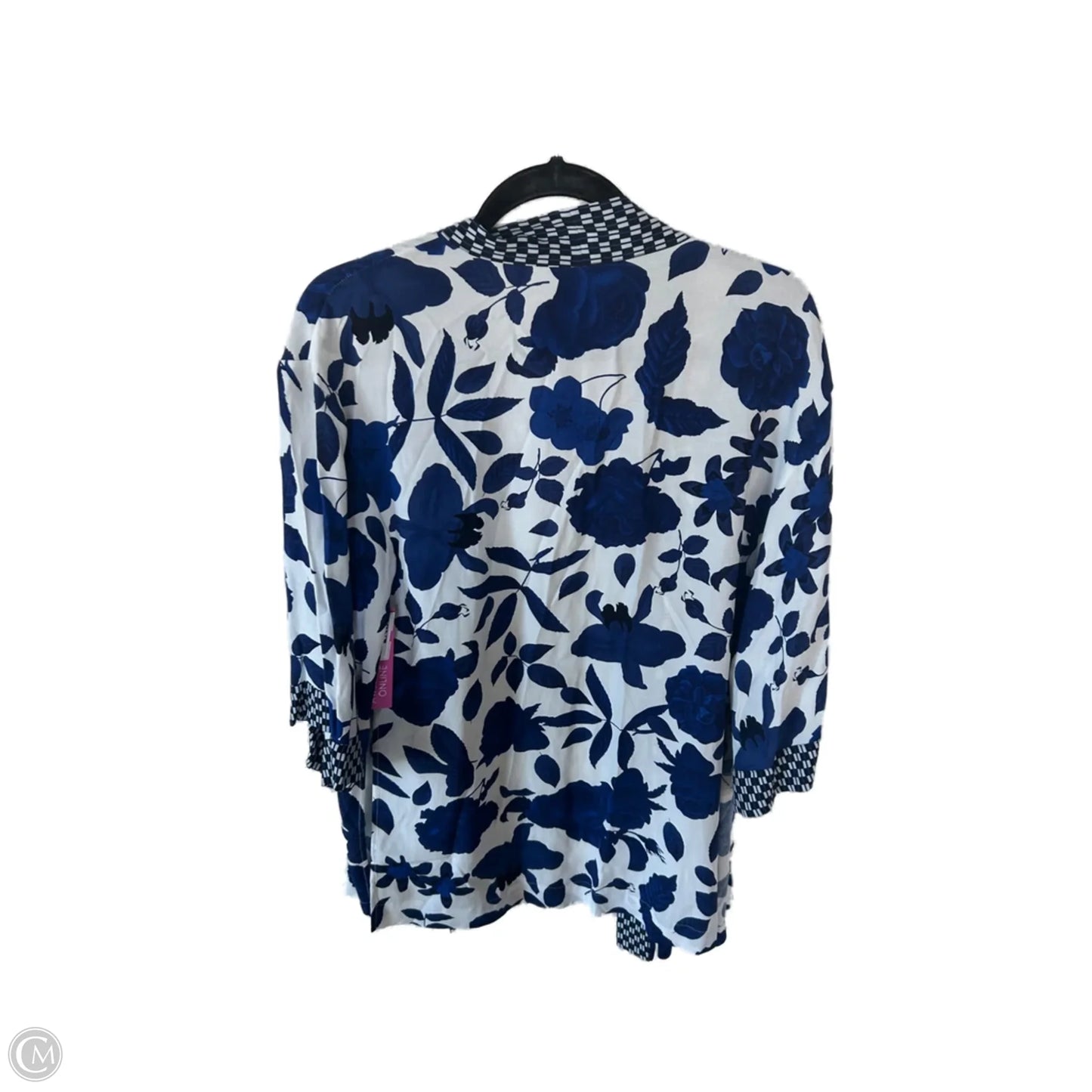 Kimono By Cabi In Blue & White, Size: Xs