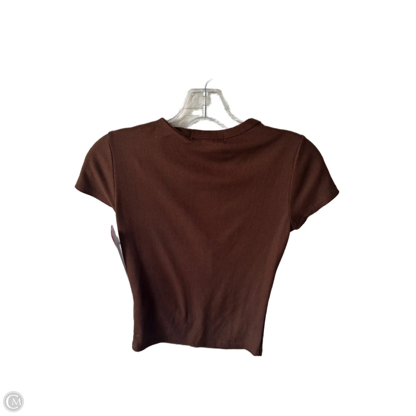 Top Short Sleeve Basic By Clothes Mentor In Brown, Size: M
