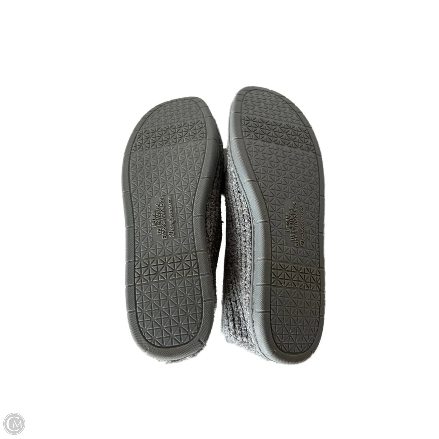 Slippers By Clothes Mentor In Grey, Size: 7.5
