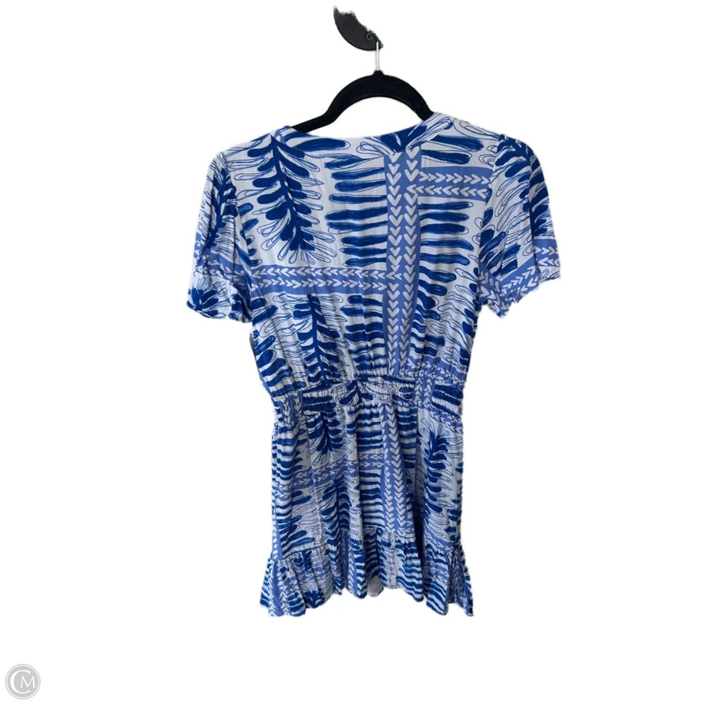Dress Casual Short By Loft In Blue & White, Size: M