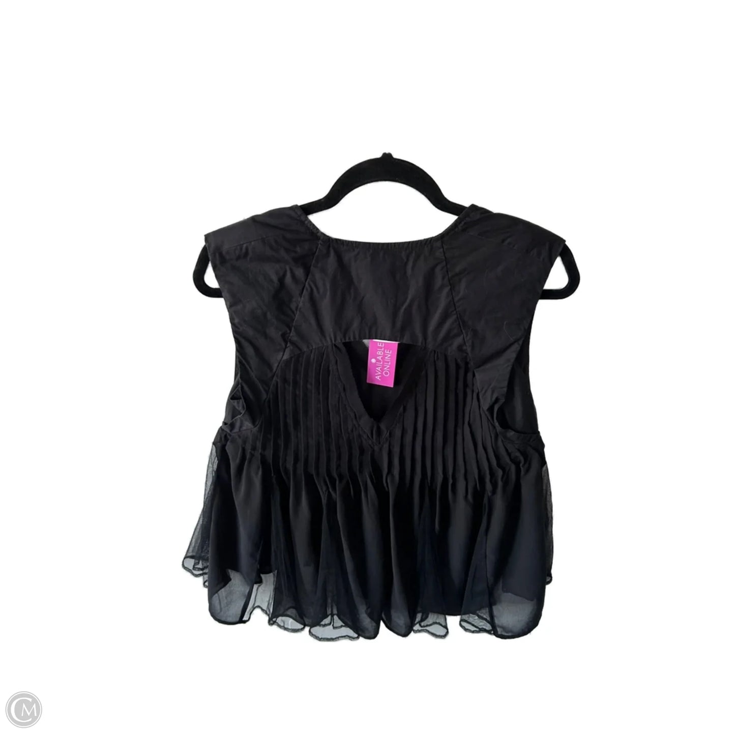 Top Sleeveless By Anthropologie In Black, Size: Xxs