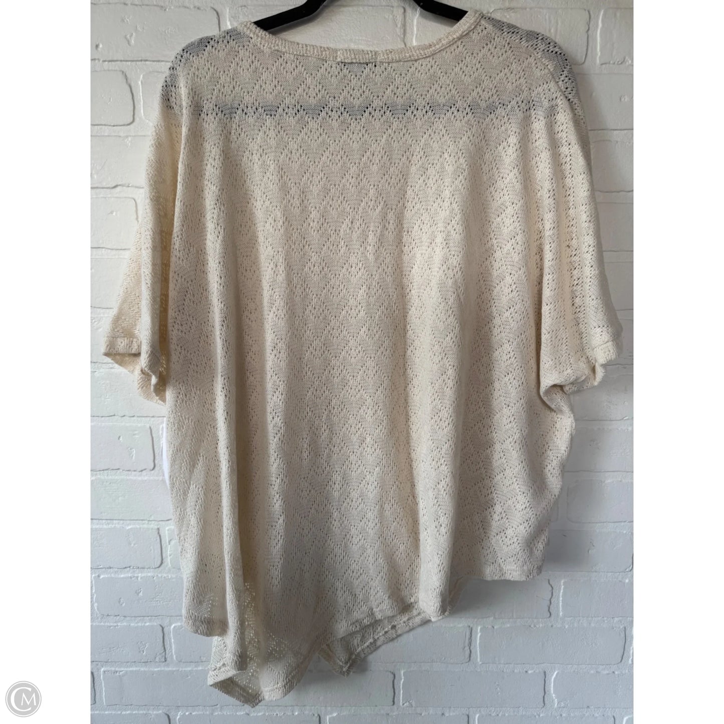 Sweater Short Sleeve By Heimish Usa In Cream, Size: L