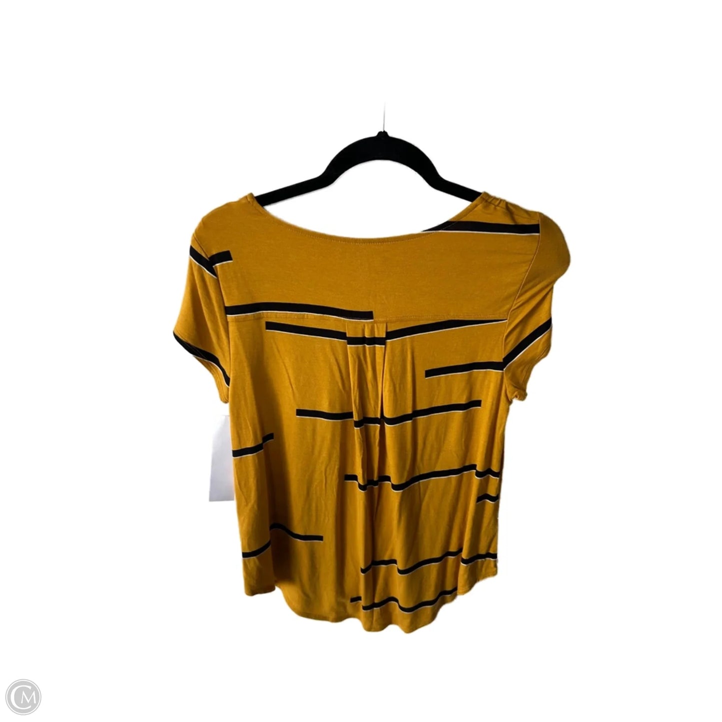 Top Sleeveless By Alfani In Black & Yellow, Size: S