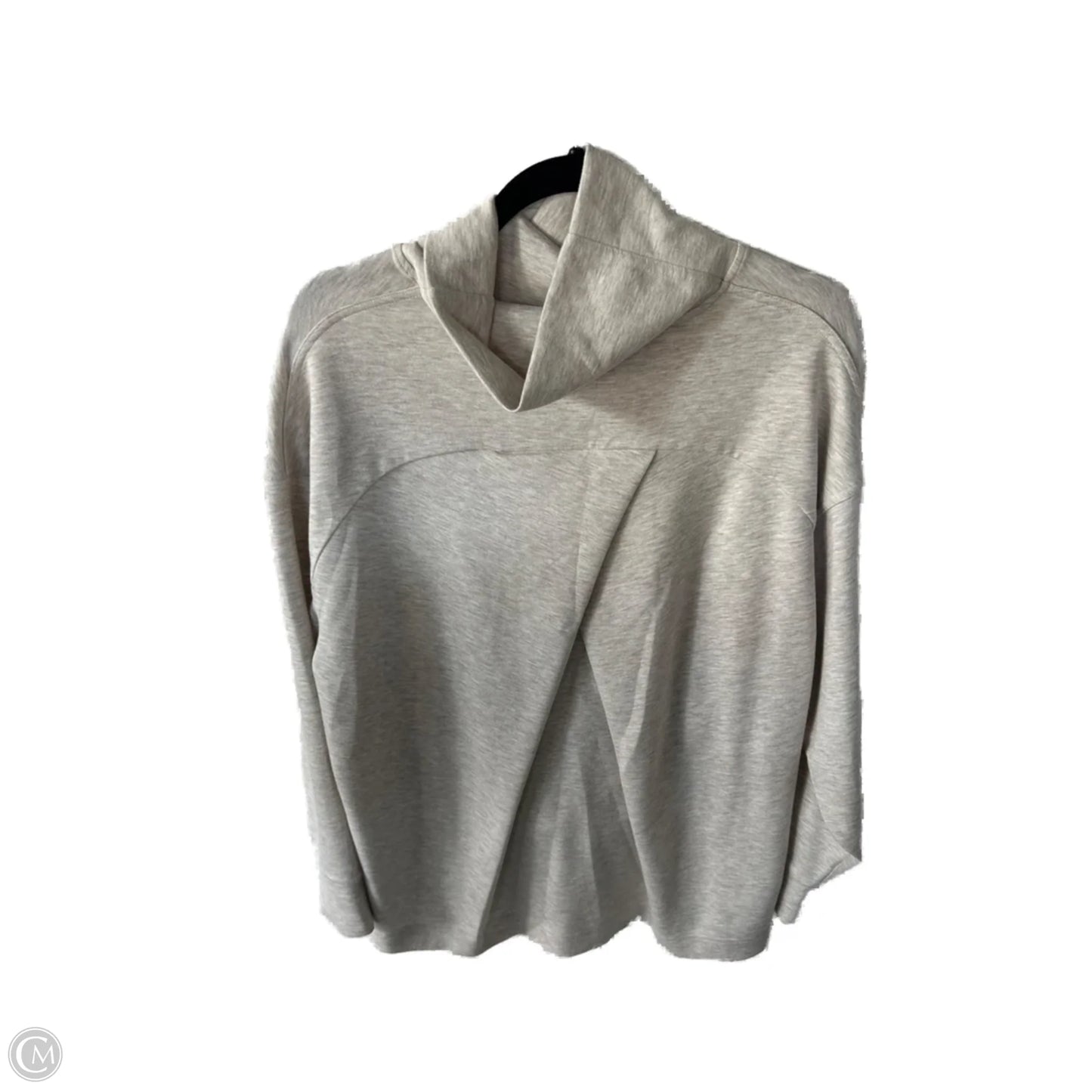 Athletic Top Long Sleeve Collar By Danskin In Tan, Size: L
