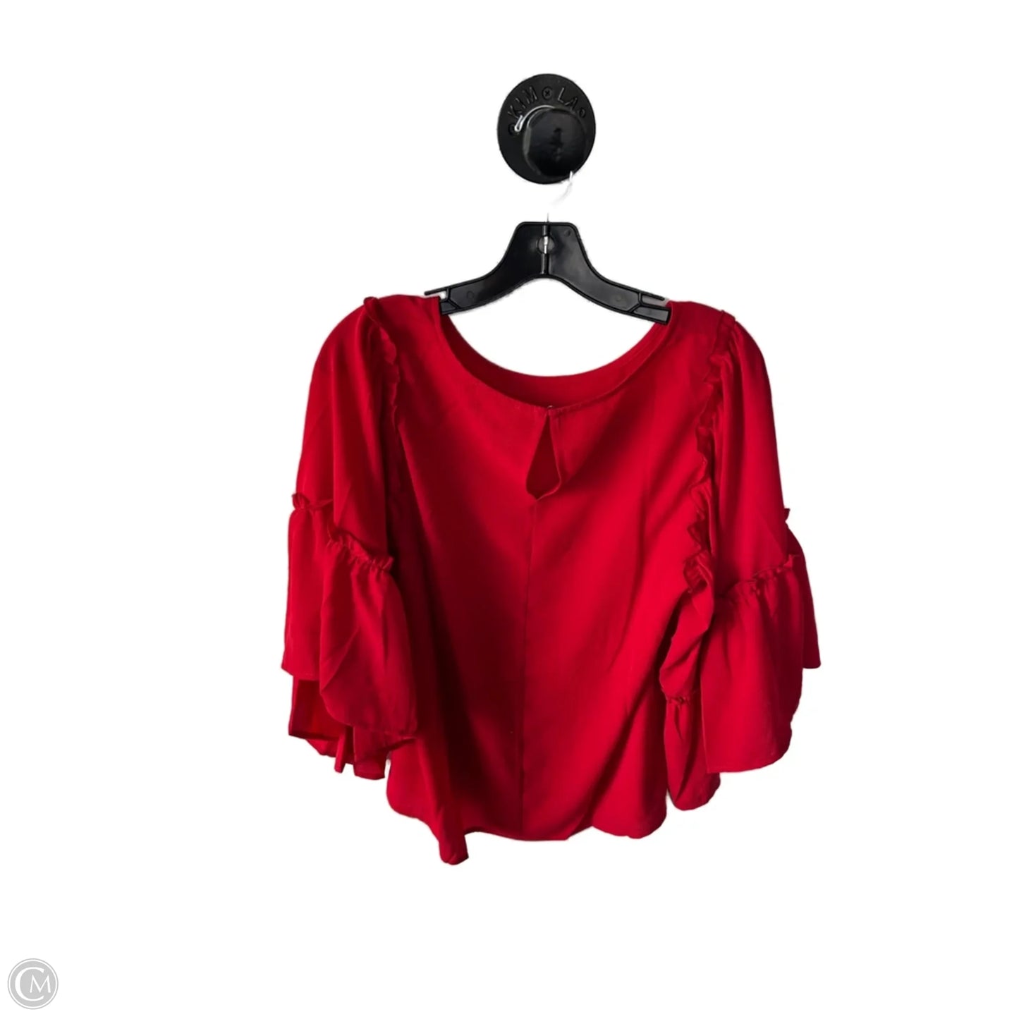 Top Long Sleeve By Clothes Mentor In Red, Size: M