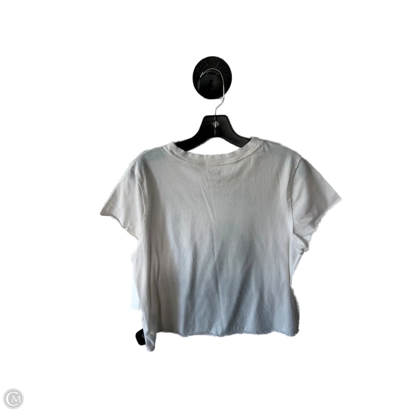 Top Short Sleeve By Anthropologie In Cream & Green, Size: S