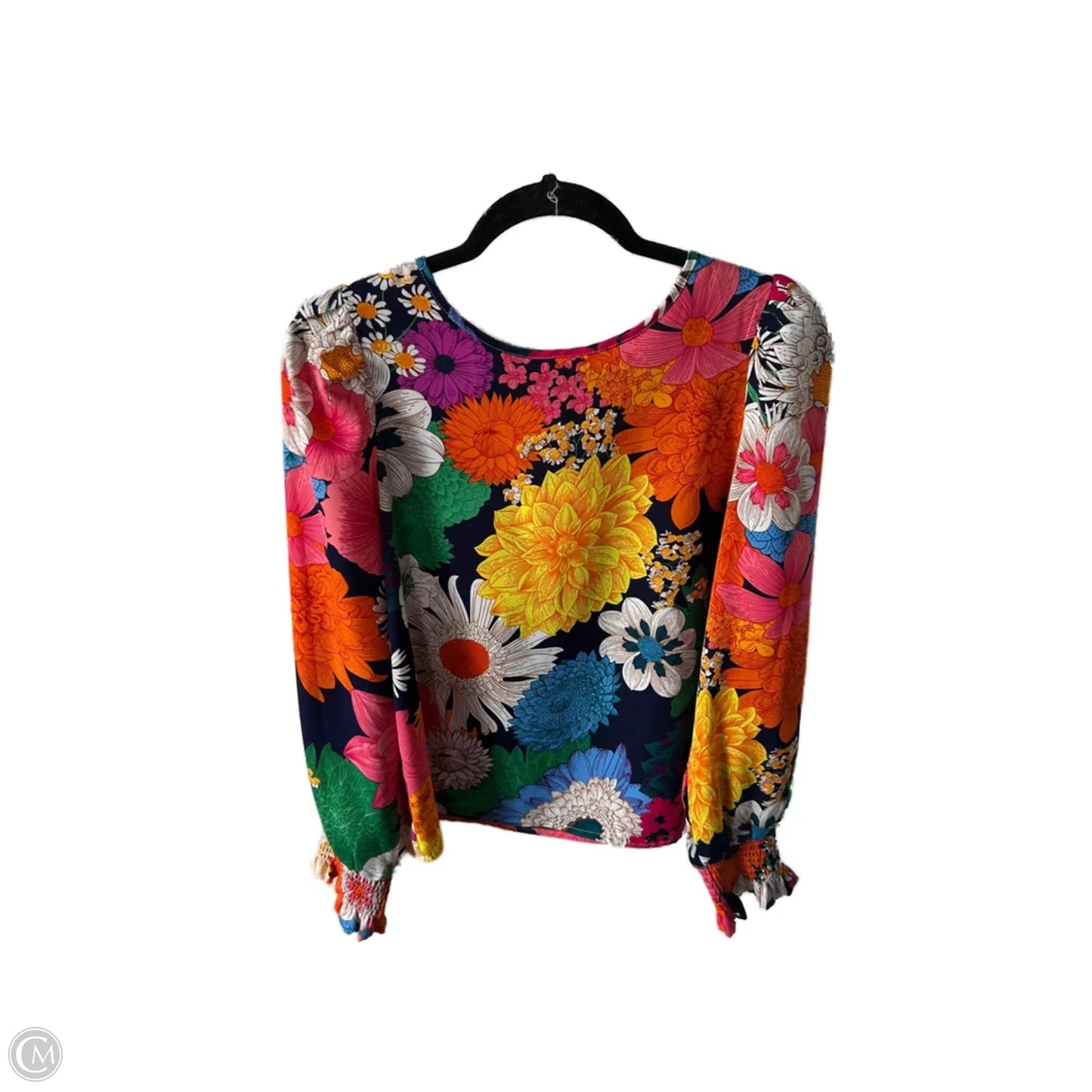 Top Long Sleeve By Shein In Floral Print, Size: M