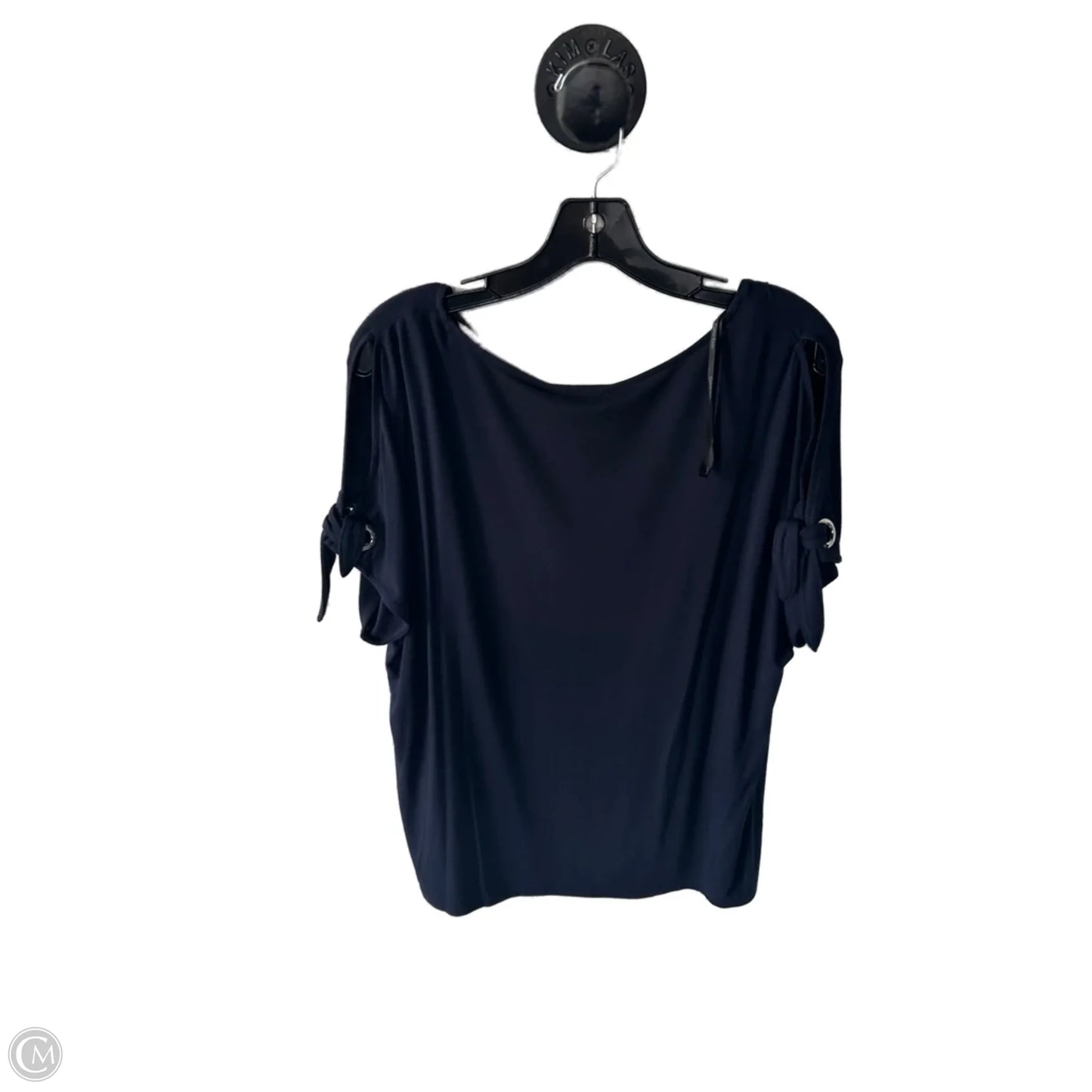 Top Sleeveless By Calvin Klein In Blue & Silver, Size: L