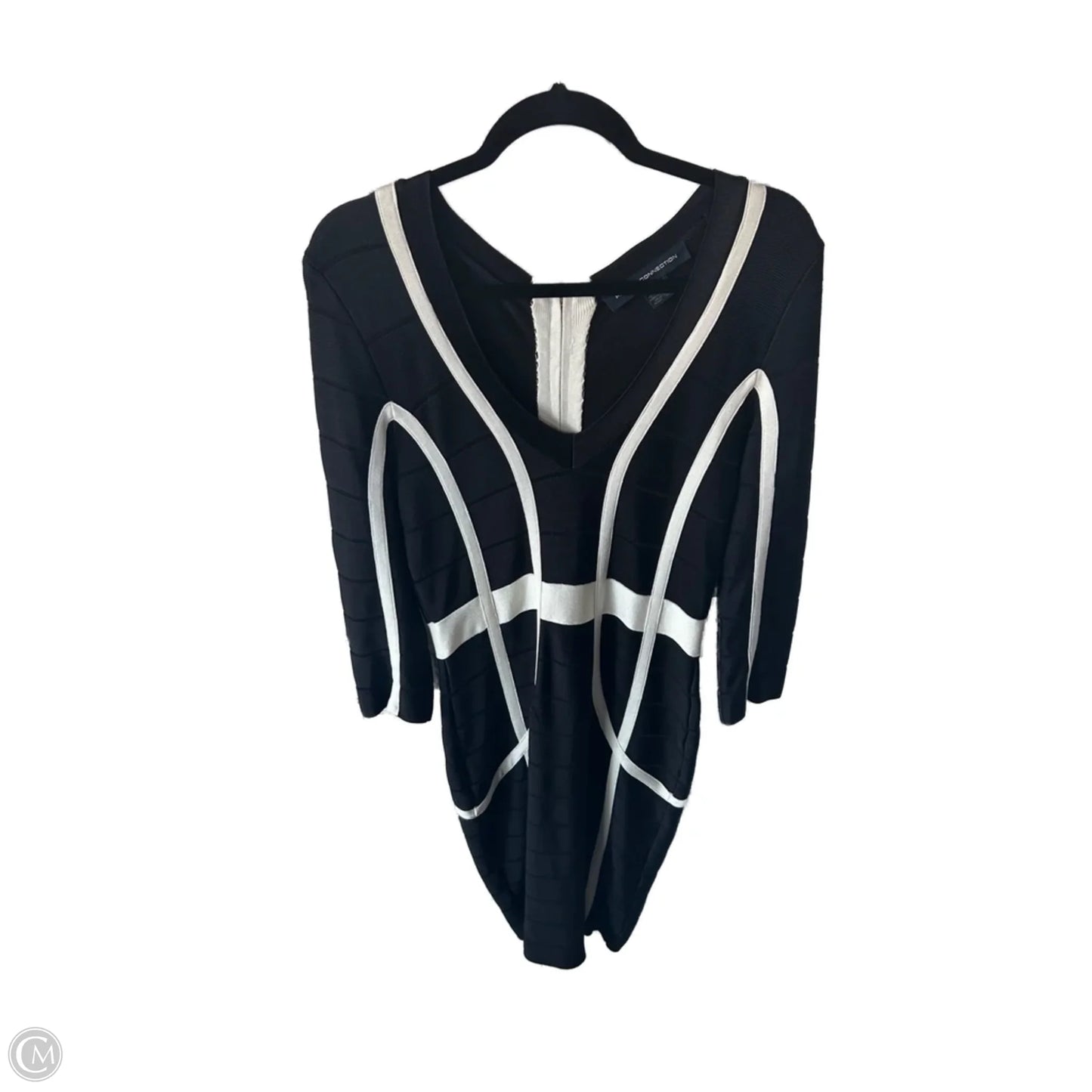 Dress Work By French Connection In Black & White, Size: M