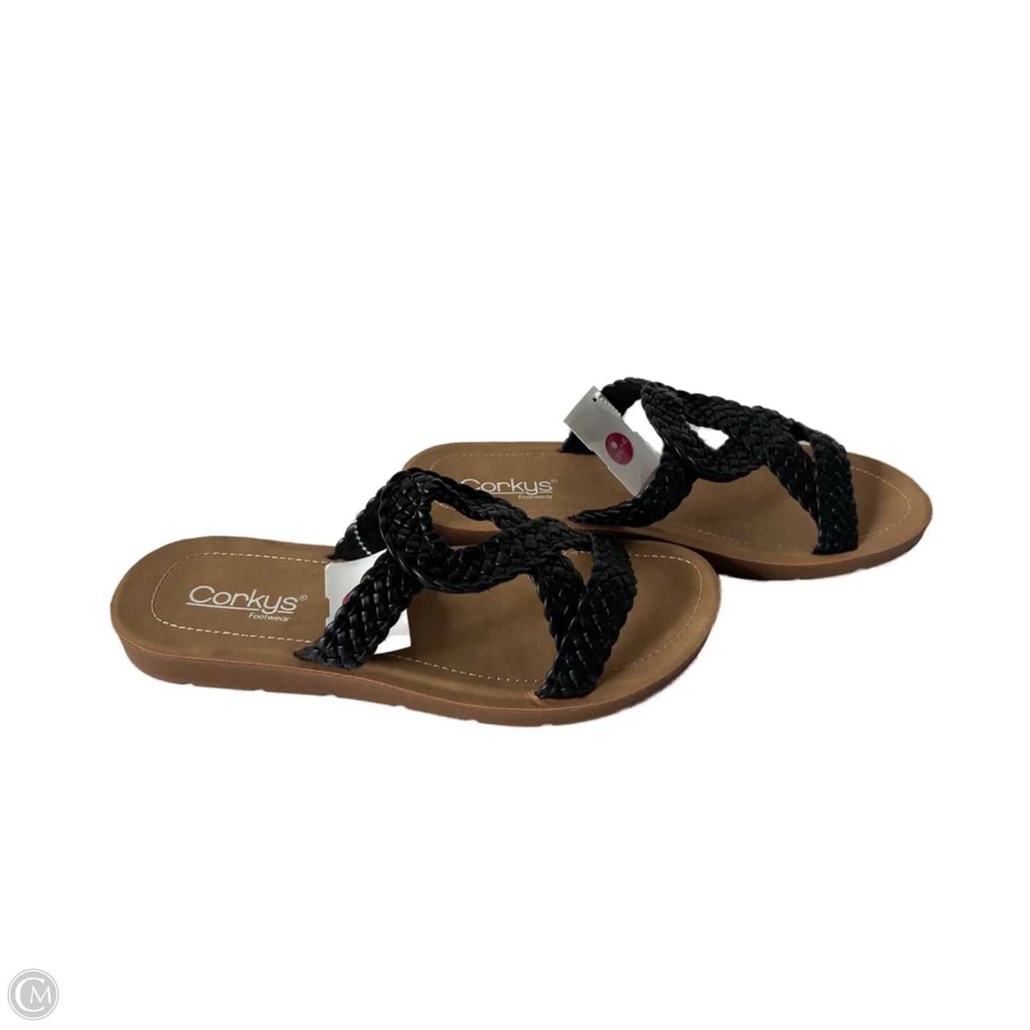 Sandals Flats By Corkys In Black & Tan, Size: 10