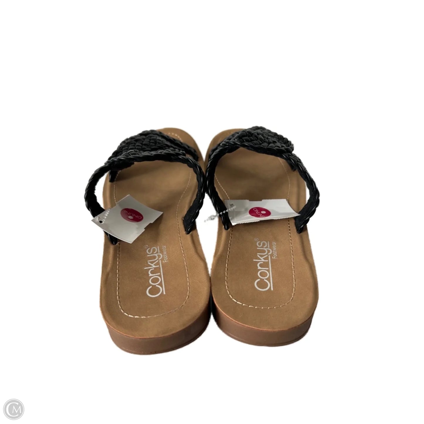 Sandals Flats By Corkys In Black & Tan, Size: 10