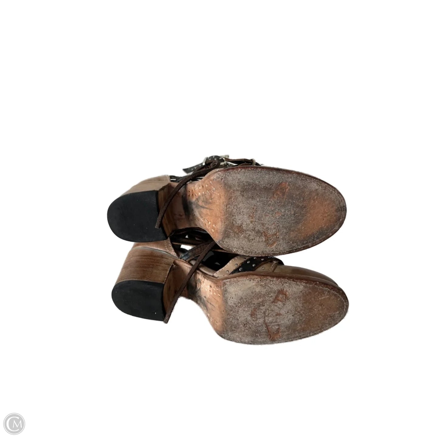 Boots Ankle Heels By Freebird In Brown, Size: 9