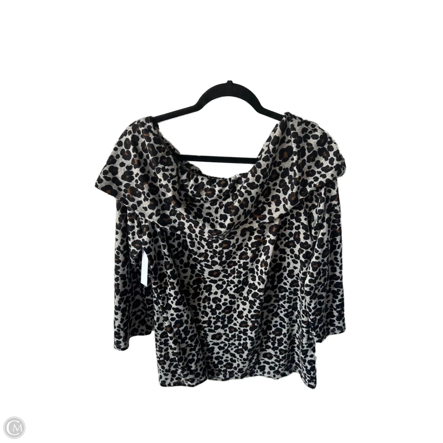 Tunic Long Sleeve By Loft In Animal Print, Size: Xxl