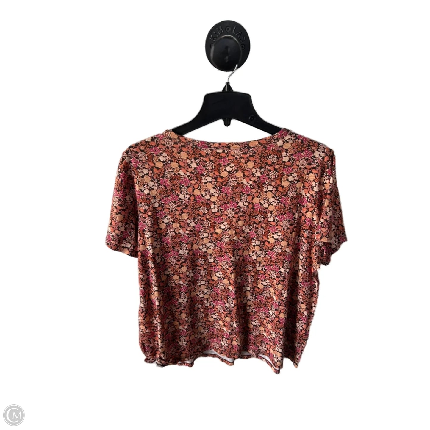 Top Short Sleeve Basic By Old Navy In Brown & Orange, Size: Xl