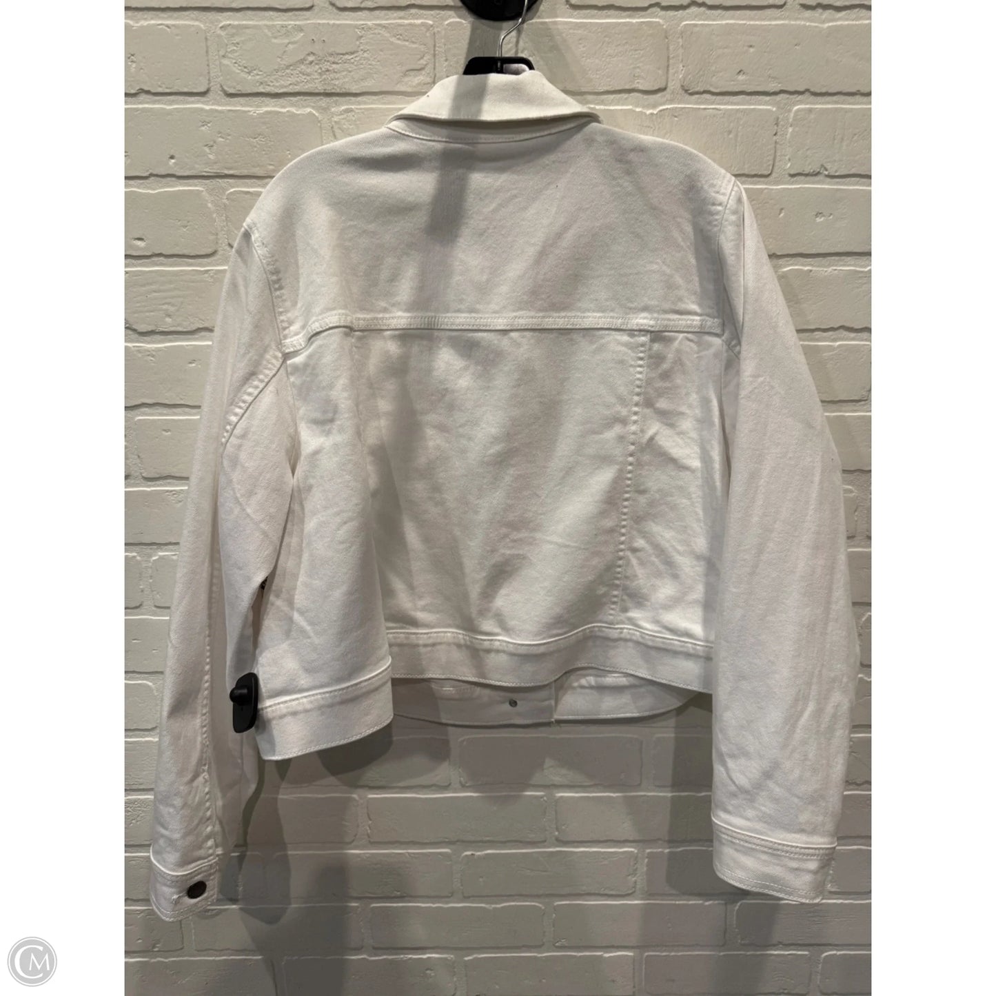 Jacket Denim By Lane Bryant In White Denim, Size: 2x