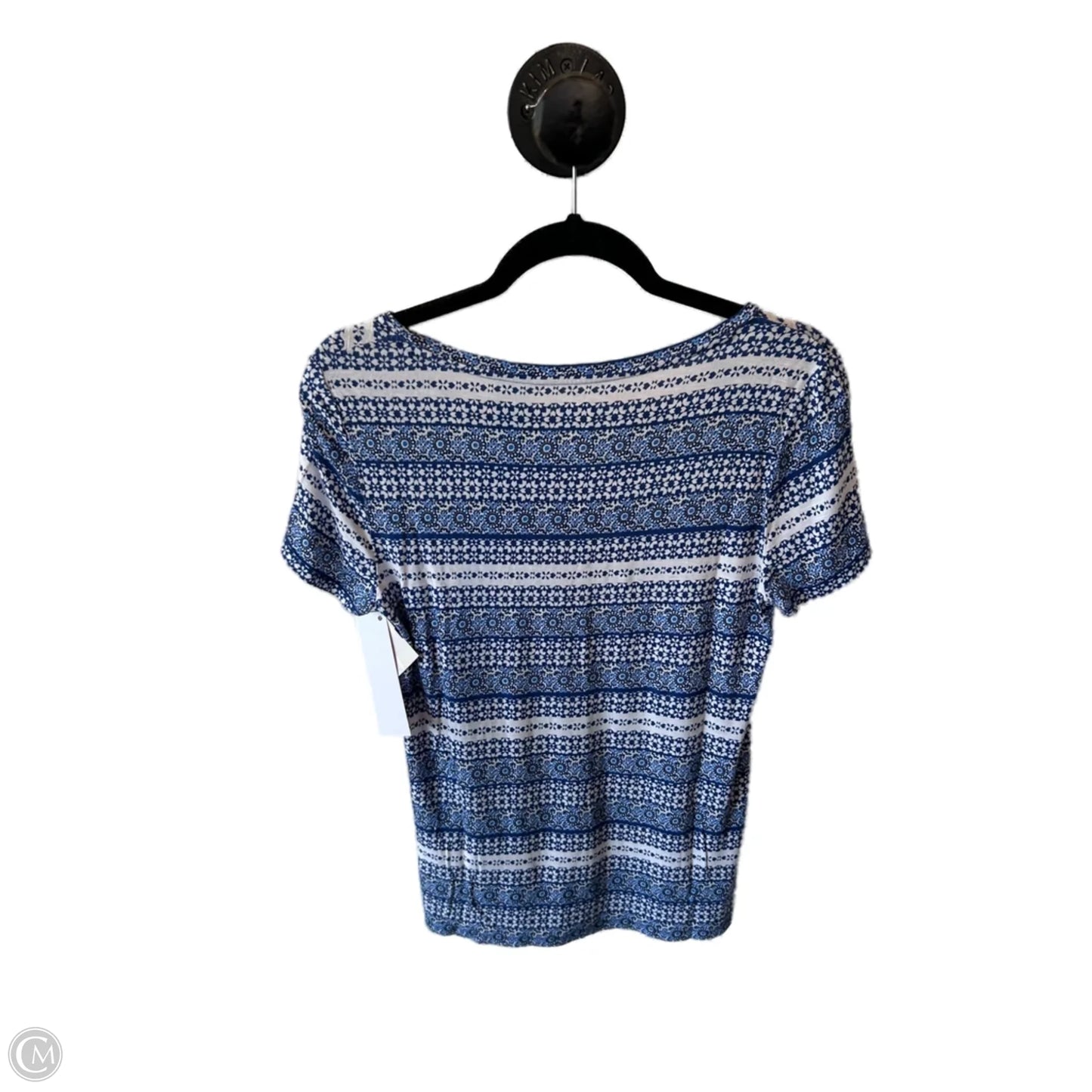 Top Short Sleeve Basic By Westport In Blue & White, Size: M