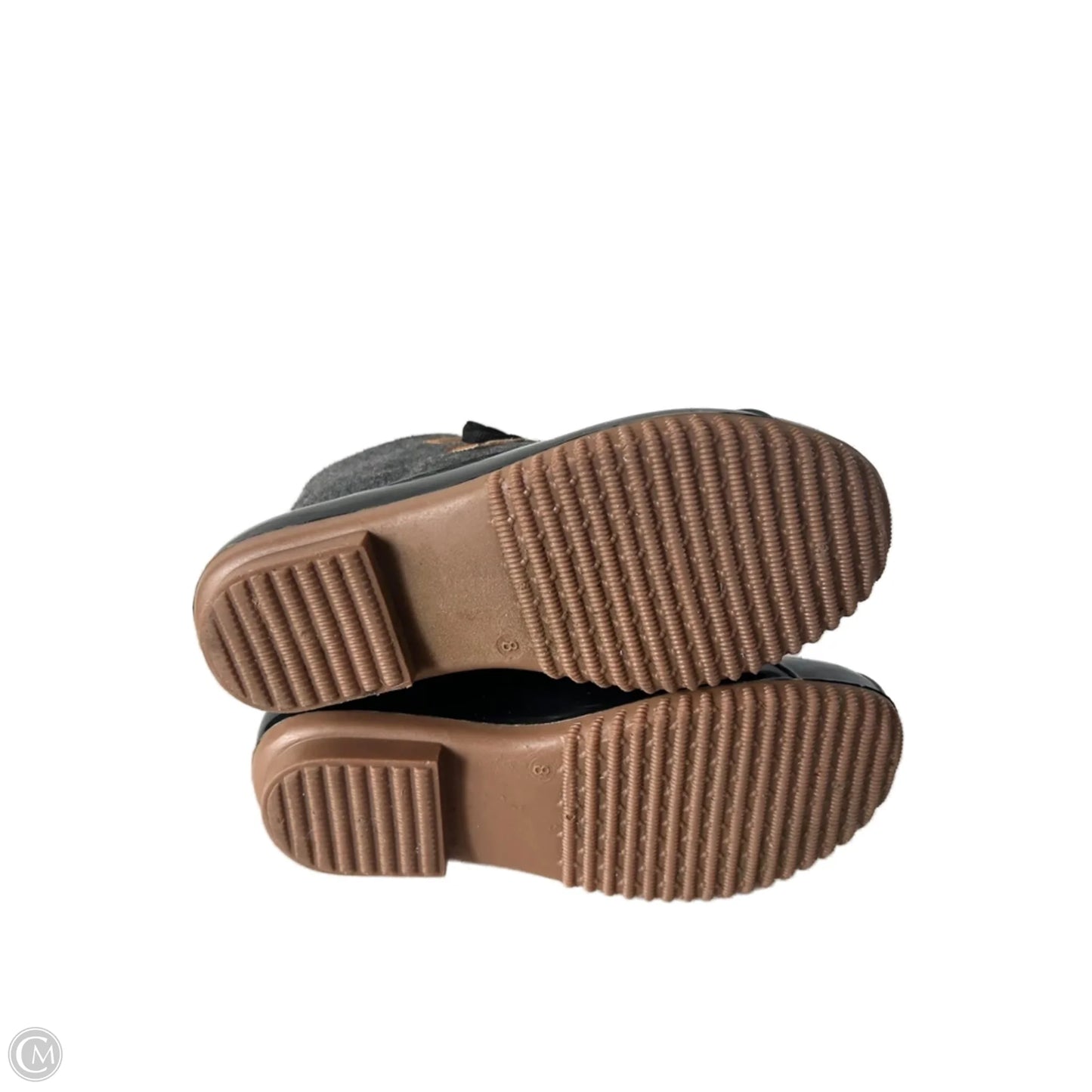 Boots Snow By Just Fab In Black & Grey, Size: 8