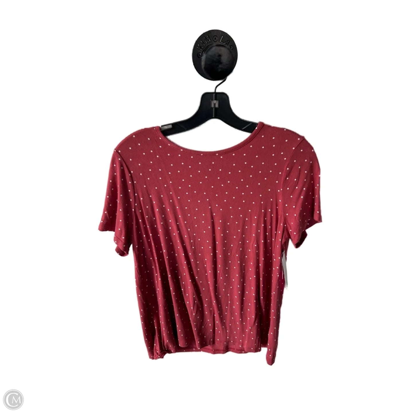 Top Short Sleeve Basic By Old Navy In Pink & White, Size: S