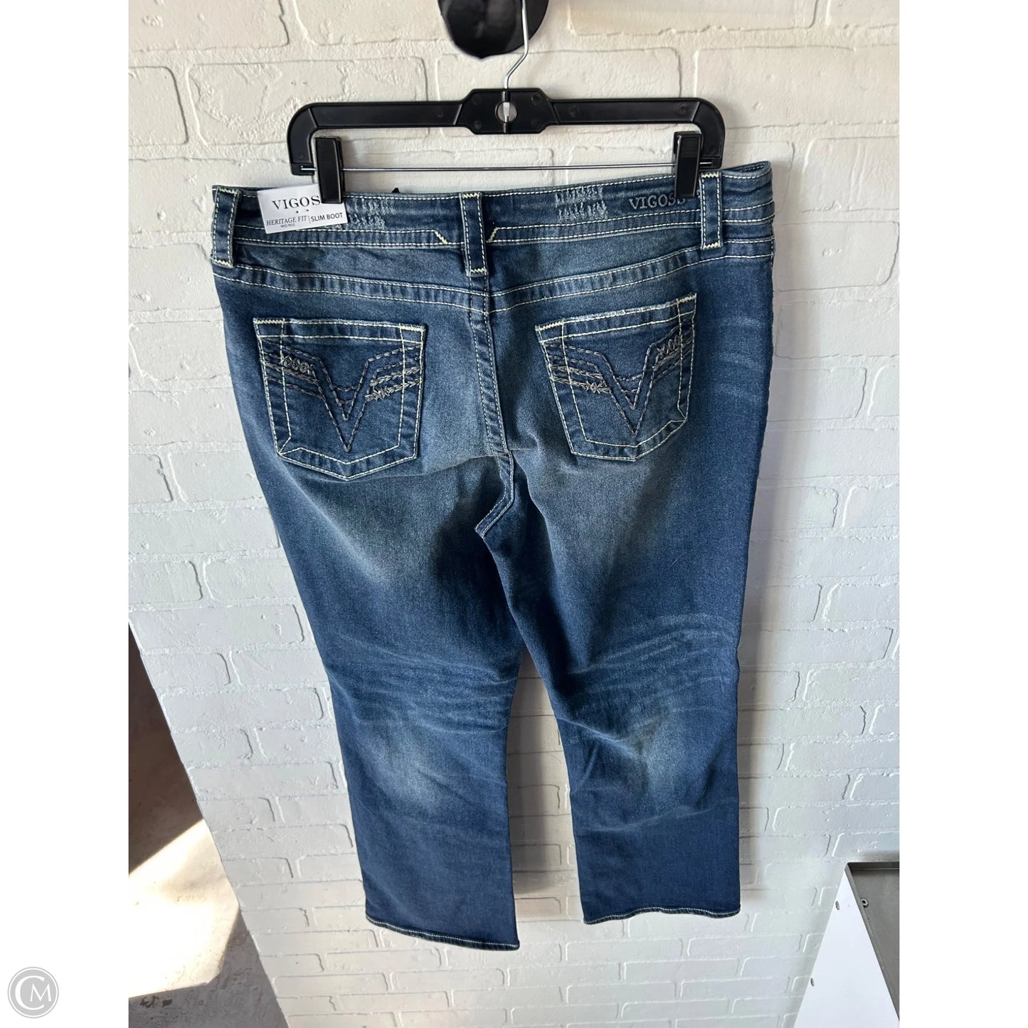 Jeans Boot Cut By Vigoss In Blue Denim, Size: 16