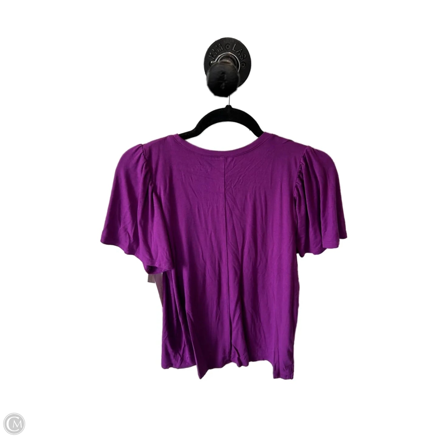Top Short Sleeve By Loft In Purple, Size: S
