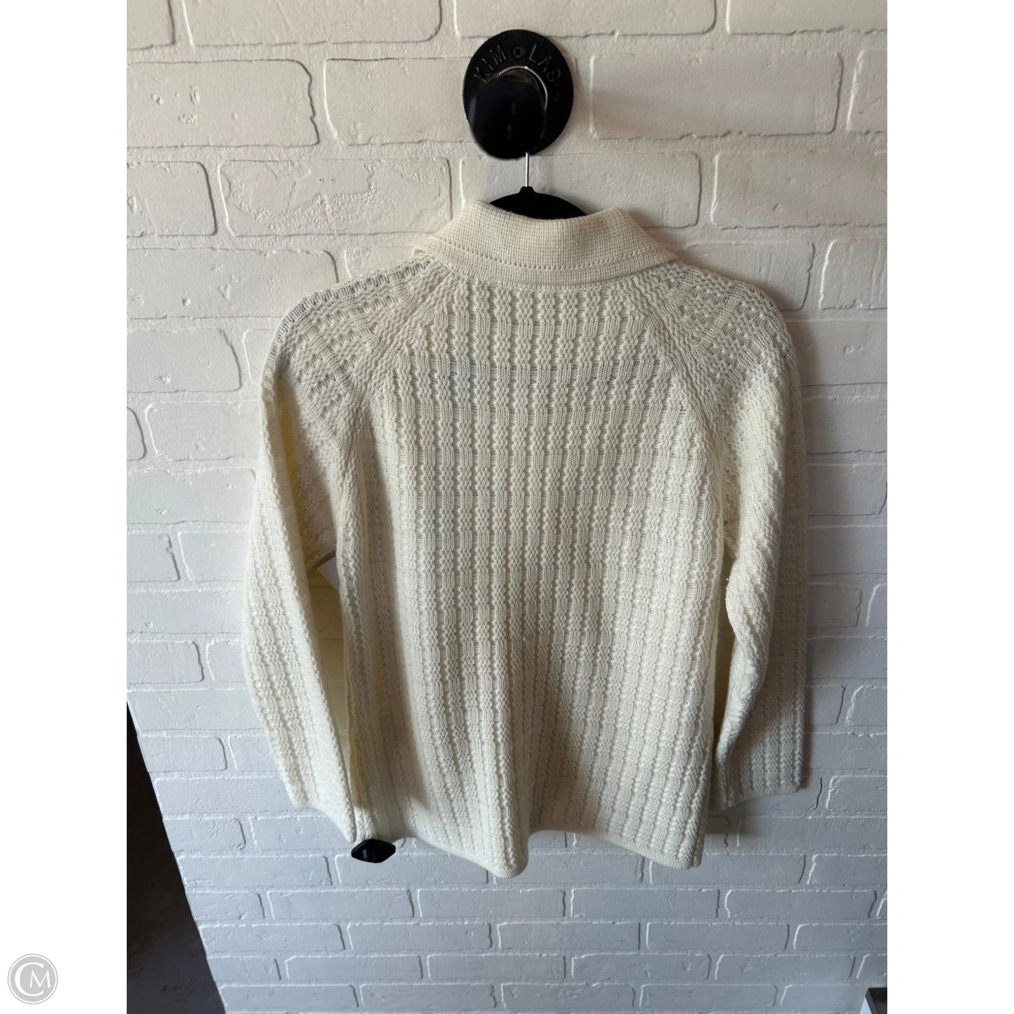 Sweater Cardigan By Cmc In Cream, Size: L