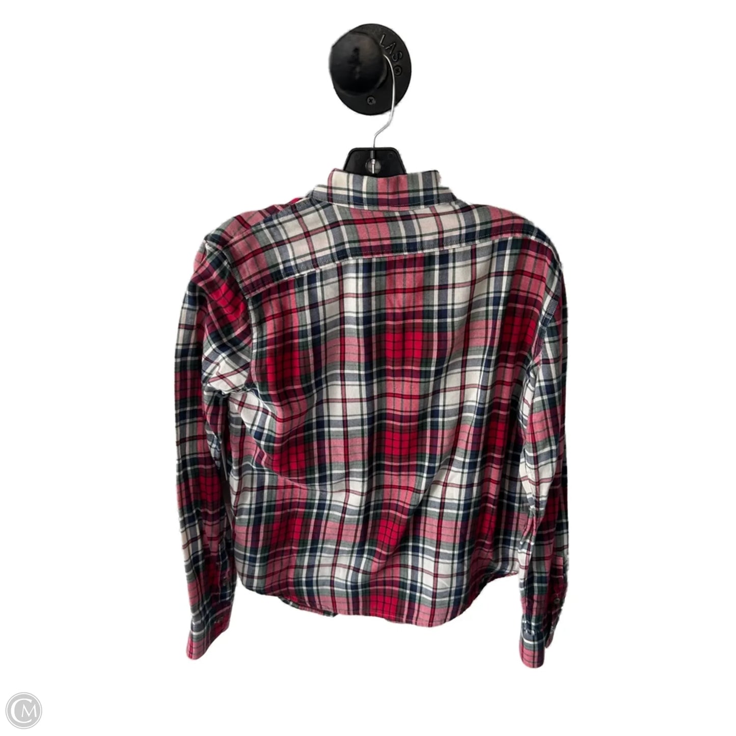 Top Long Sleeve By Chaps In Blue & Red, Size: Lp