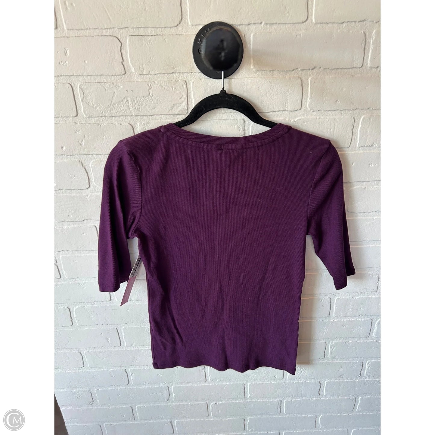 Top Short Sleeve By Banana Republic In Purple, Size: S
