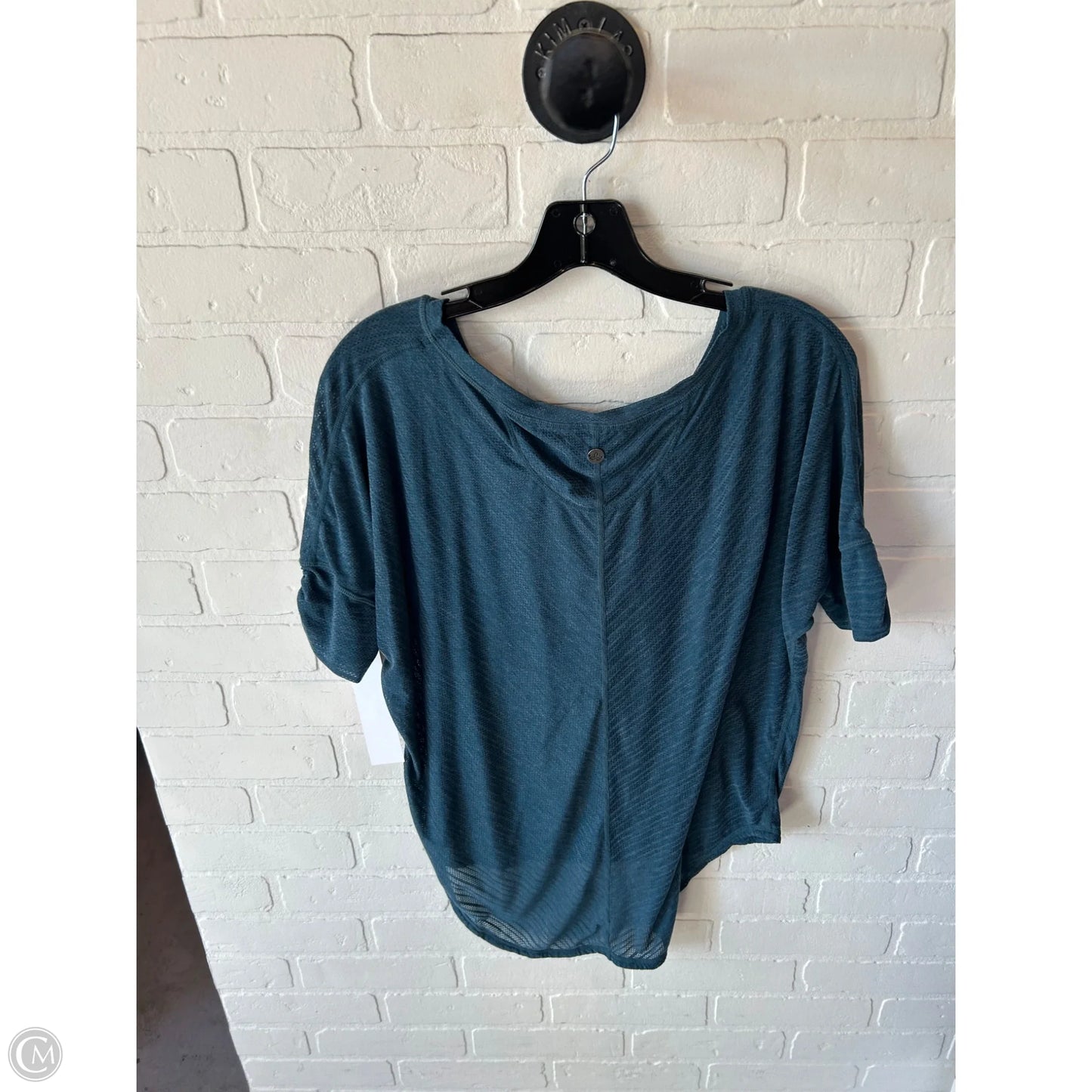 Athletic Top Short Sleeve By Prana In Teal, Size: L