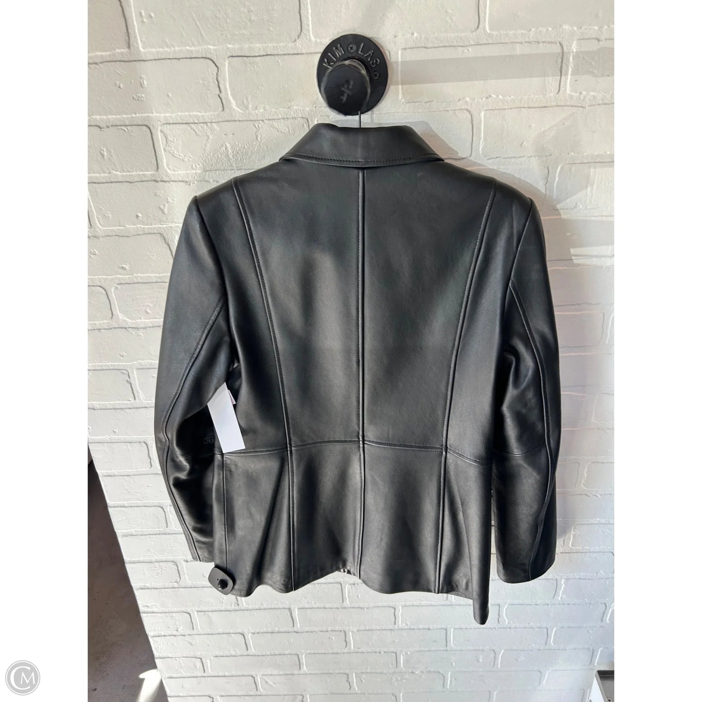 Jacket Leather By Alfani In Black, Size: M