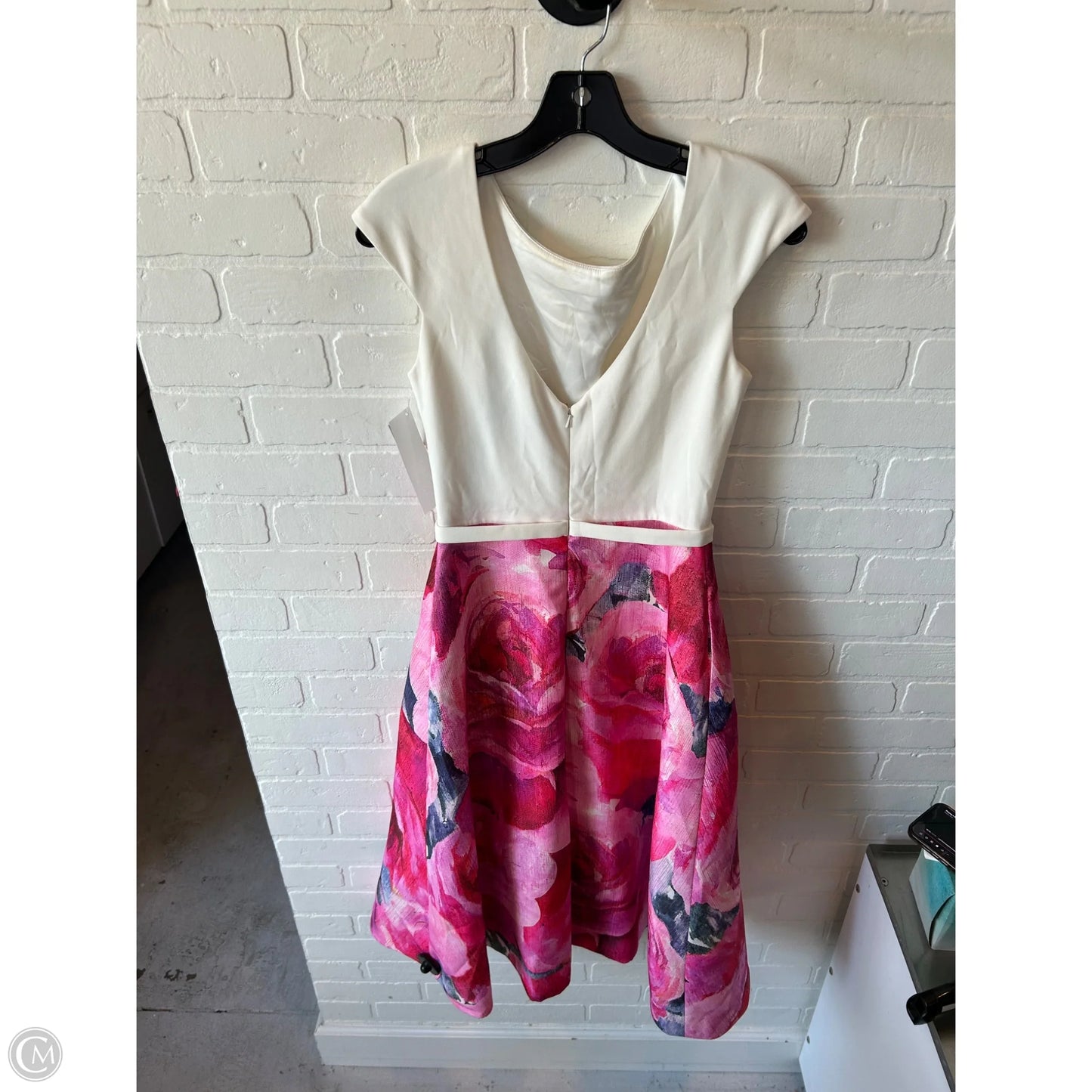 Dress Party Midi By Cma In Pink & White, Size: S