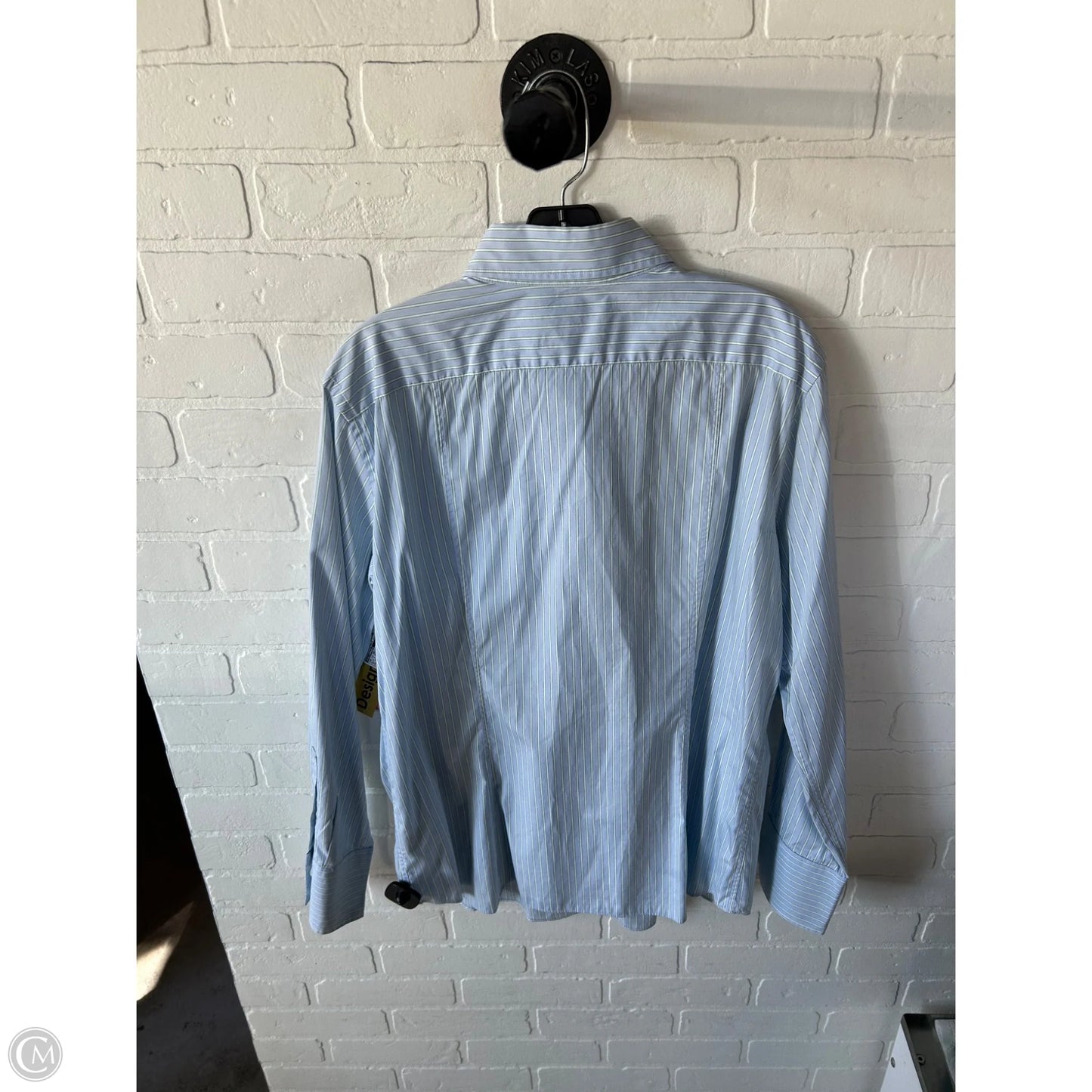 Top Long Sleeve Designer By Facconnable In Blue & Green, Size: L