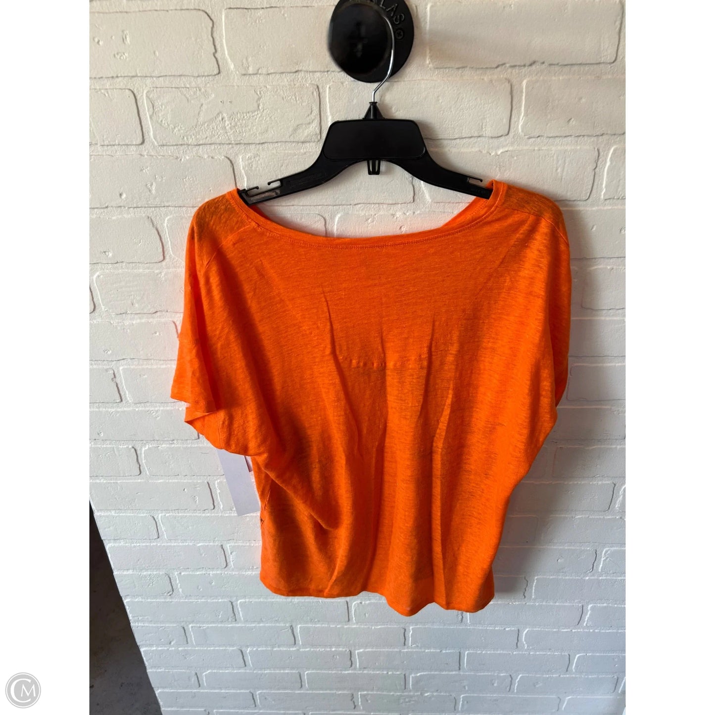 Top Short Sleeve By Chicos In Orange & Pink, Size: L