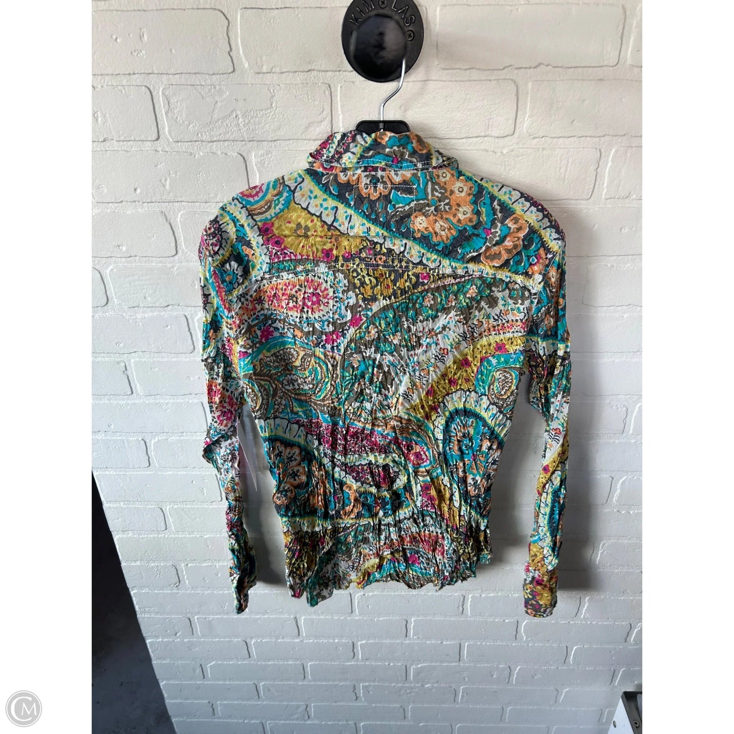 Top Long Sleeve By Curio In Blue & Yellow, Size: Xl