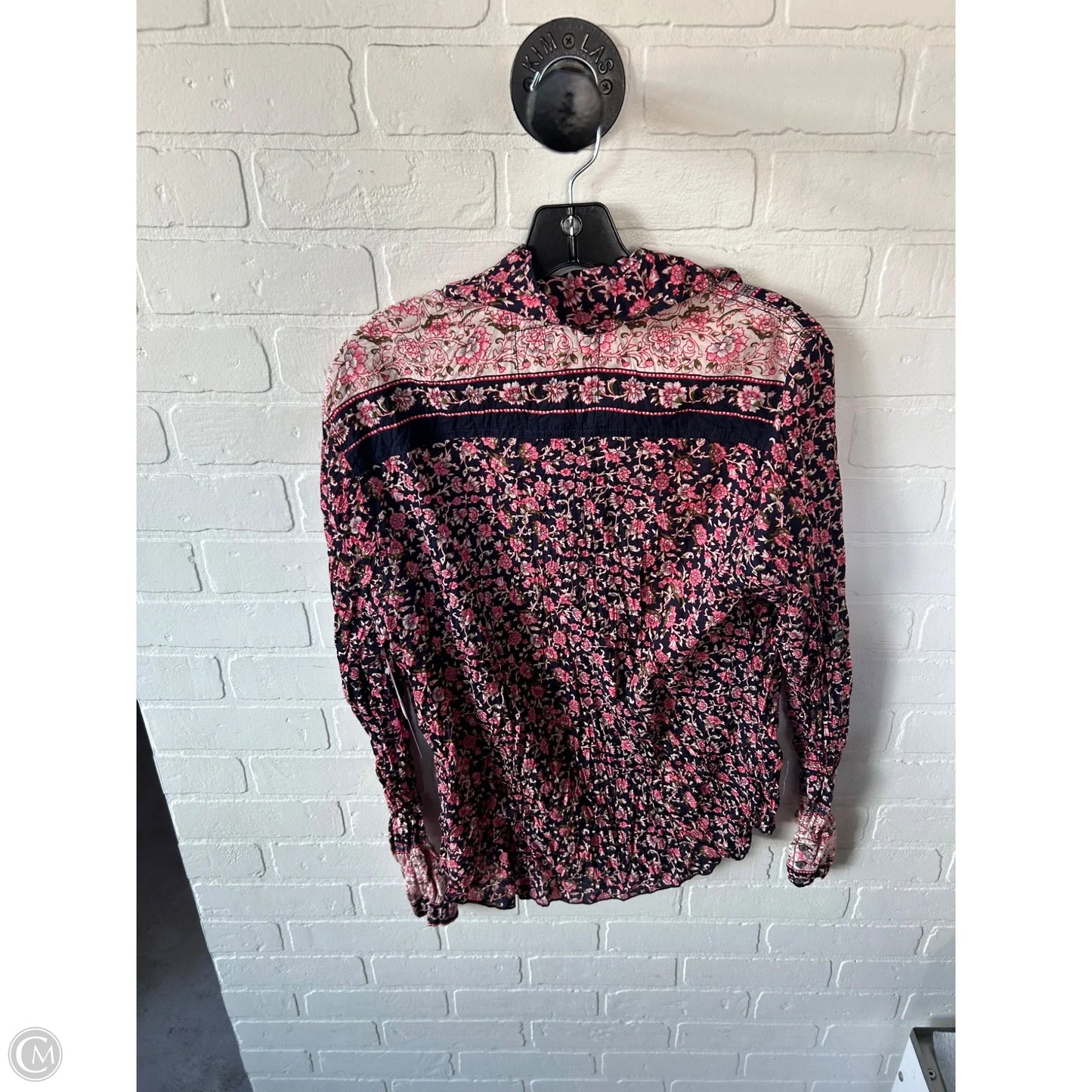 Top Long Sleeve By Curio In Blue & Pink, Size: Xl