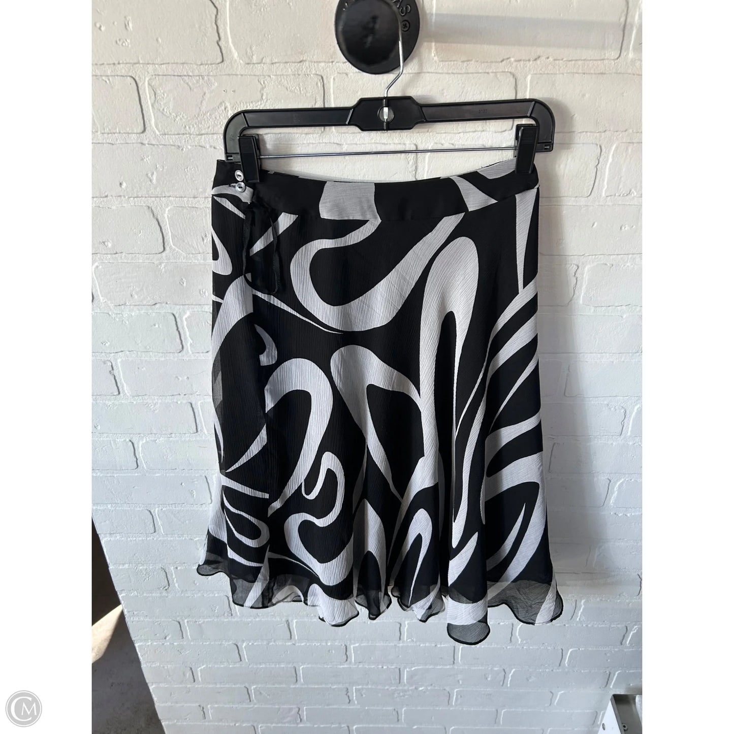 Skirt Midi By Jones New York In Black & Cream, Size: 2