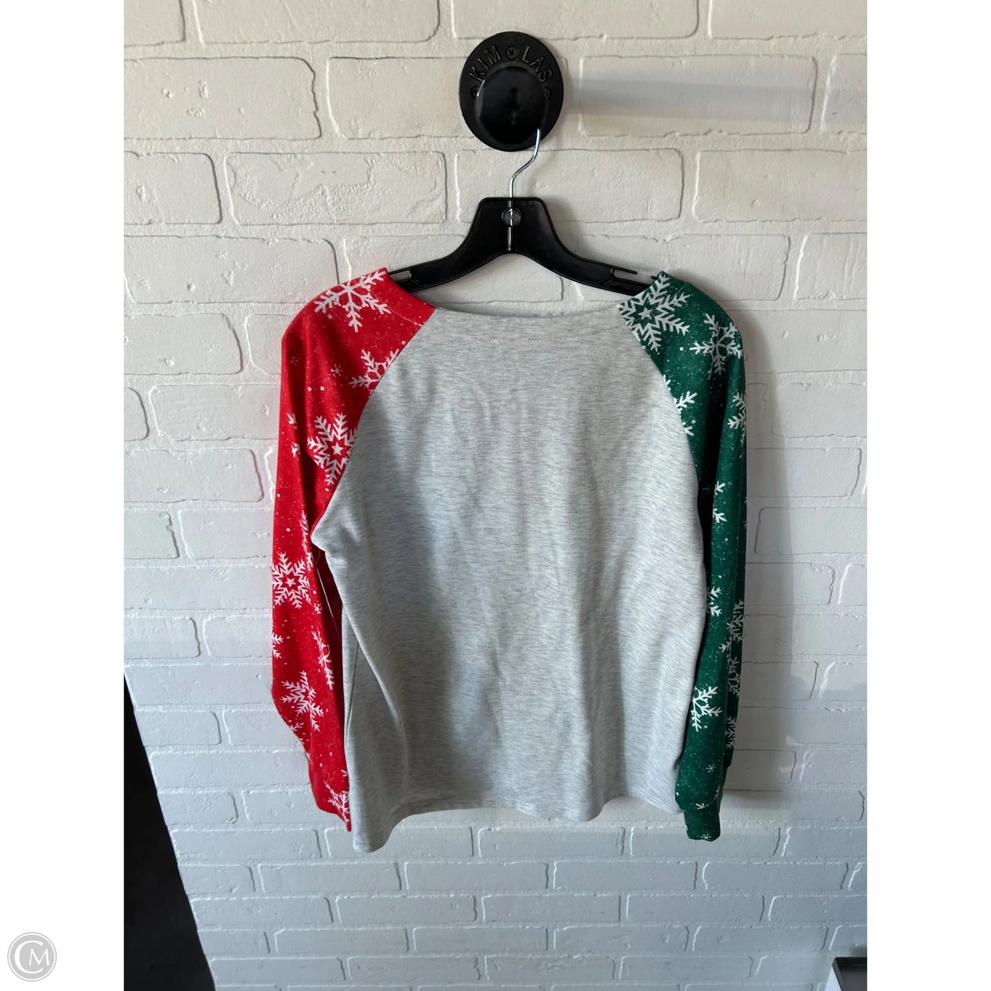 Top Long Sleeve By Clothes Mentor In Grey & Red, Size: S