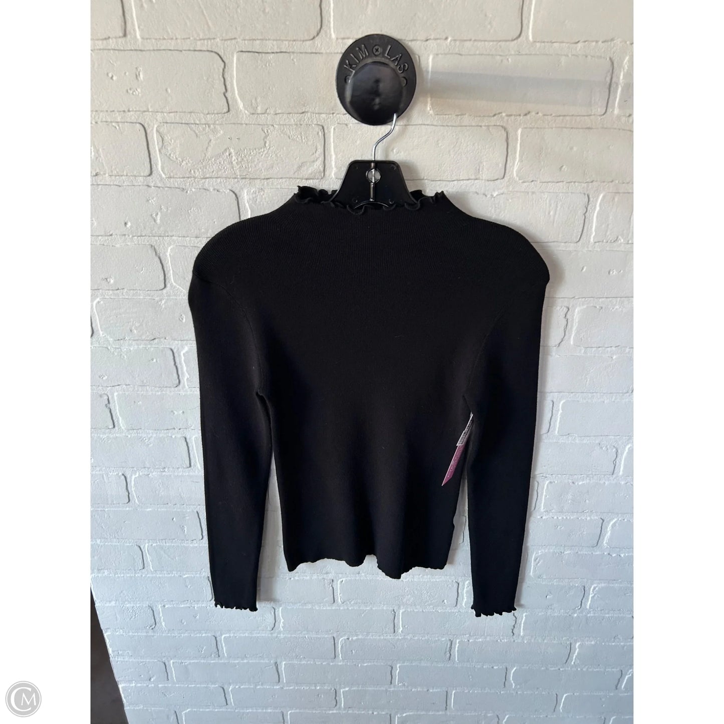 Top Long Sleeve Basic By Truth In Black, Size: M