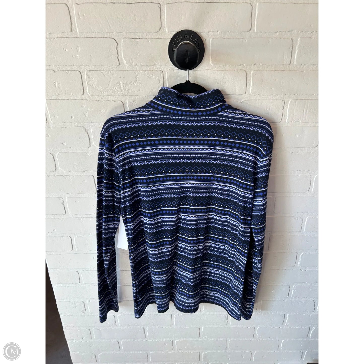 Top Long Sleeve By Columbia In Black & Blue, Size: L