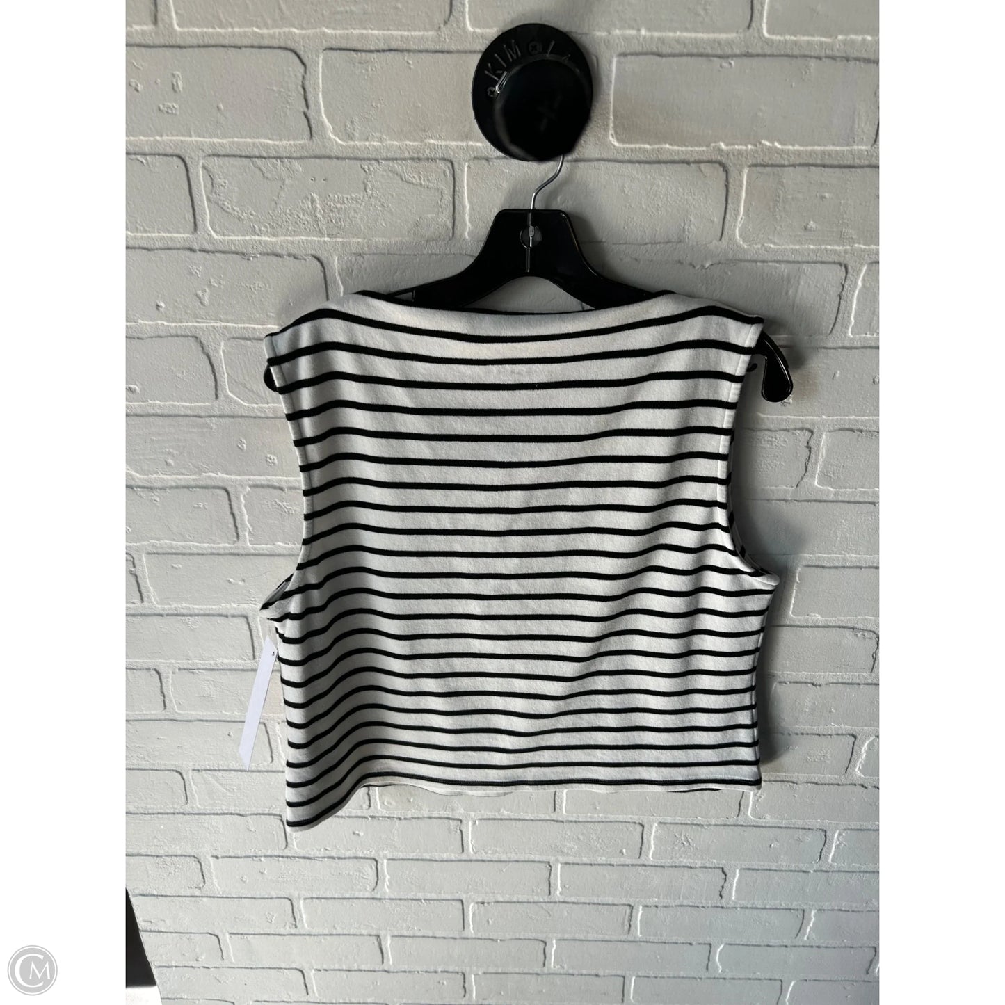 Top Sleeveless By Marled In Black & White, Size: Xl