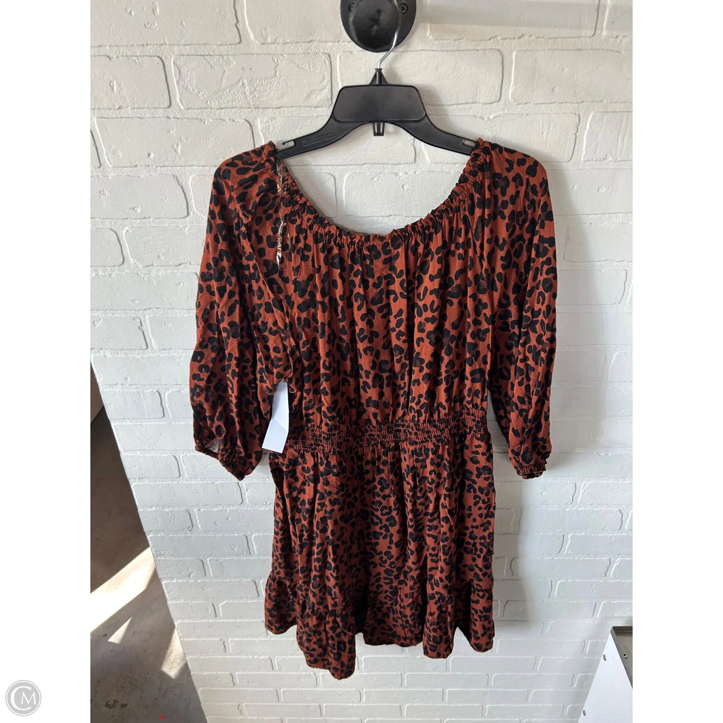 Dress Casual Midi By Knox Rose In Animal Print, Size: Xxl