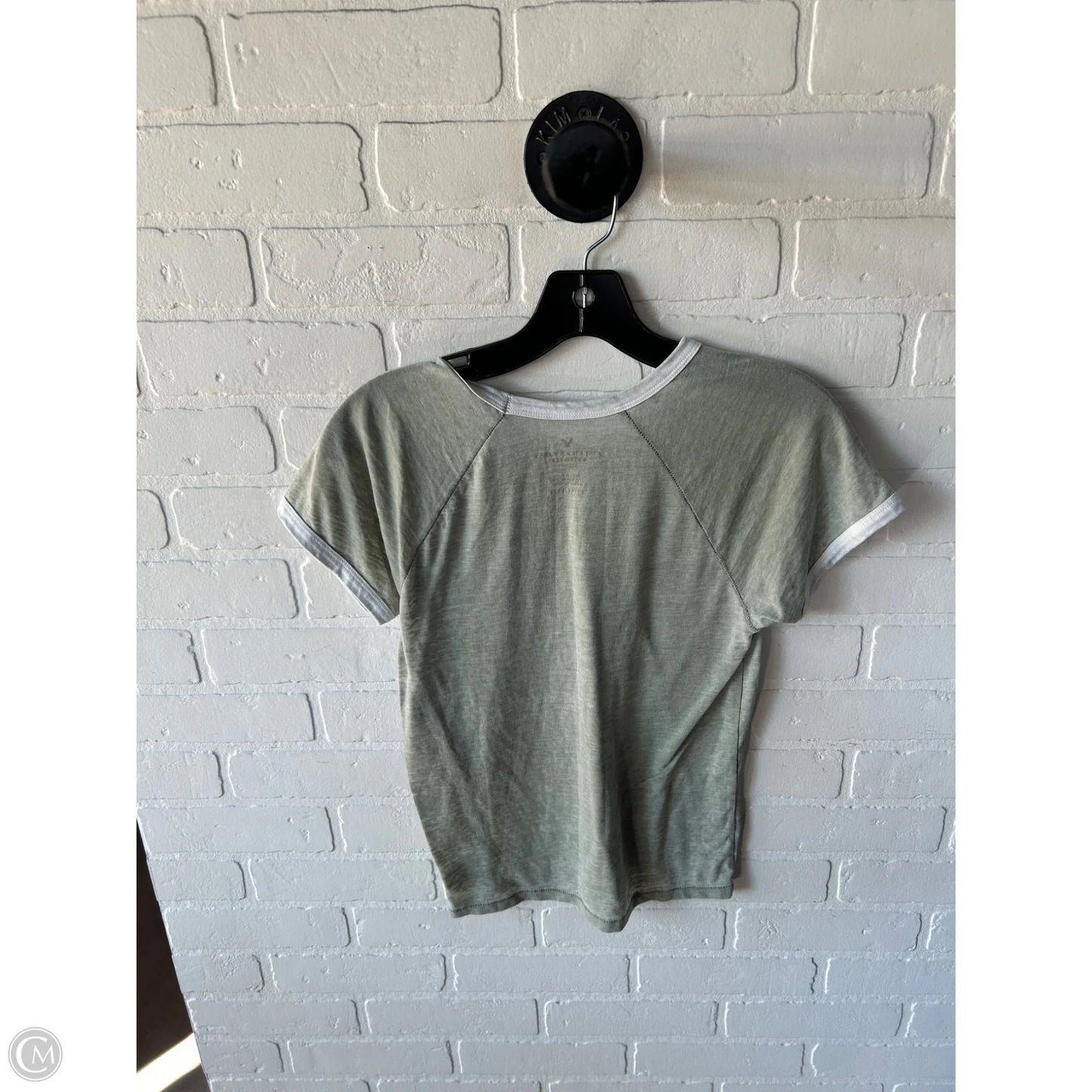 Top Sleeveless Basic By American Eagle In Green & White, Size: Xs
